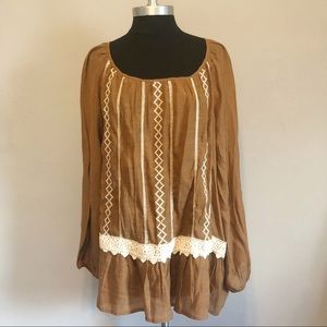 entro Long Sleeve Flow Tunic Boutique Top